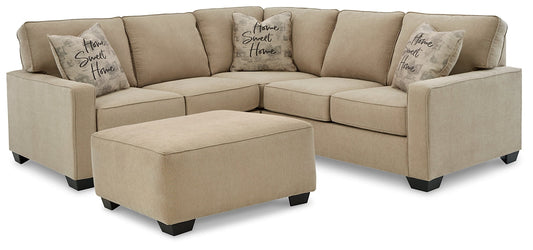 Lucina 2-Piece Sectional with Ottoman Smyrna Furniture Outlet