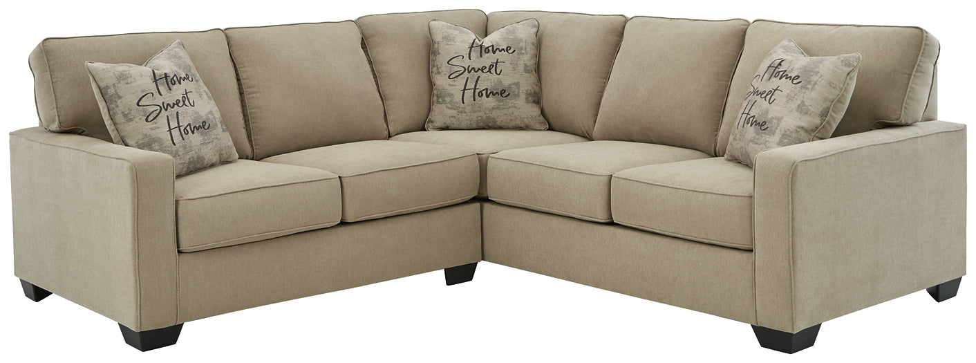 Lucina 2-Piece Sectional with Ottoman Smyrna Furniture Outlet