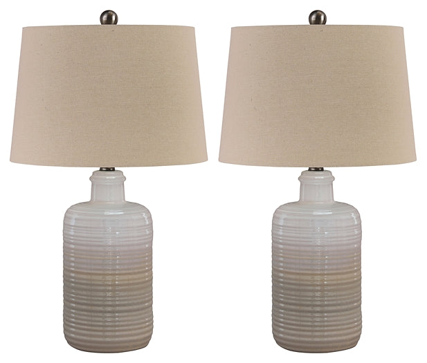 Marnina Ceramic Table Lamp (2/CN) Smyrna Furniture Outlet