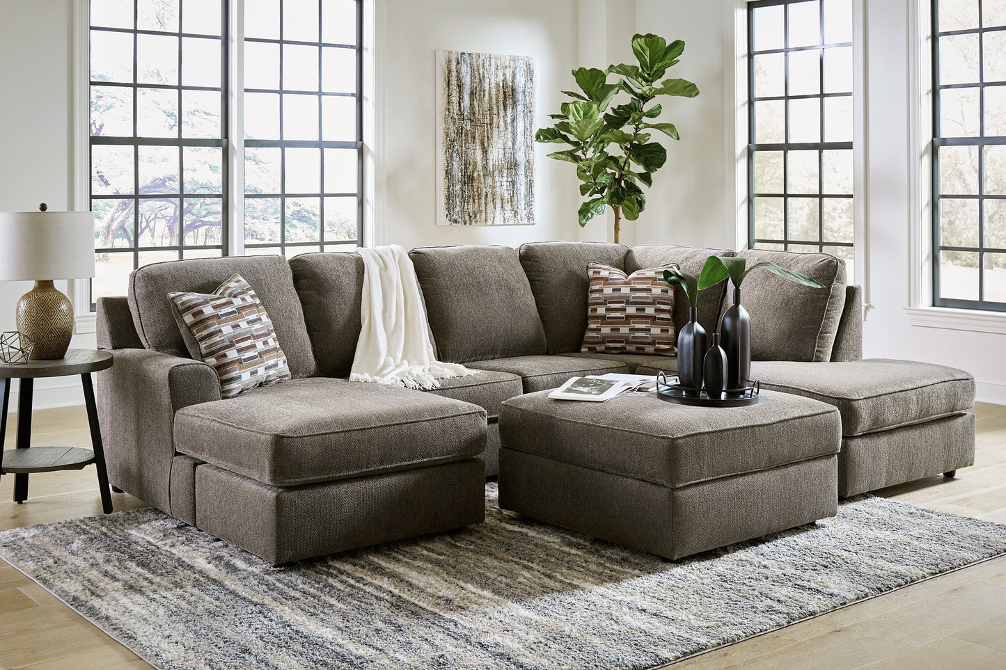 O'Phannon 2-Piece Sectional with Ottoman Smyrna Furniture Outlet