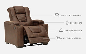 Owner's Box PWR Recliner/ADJ Headrest Smyrna Furniture Outlet