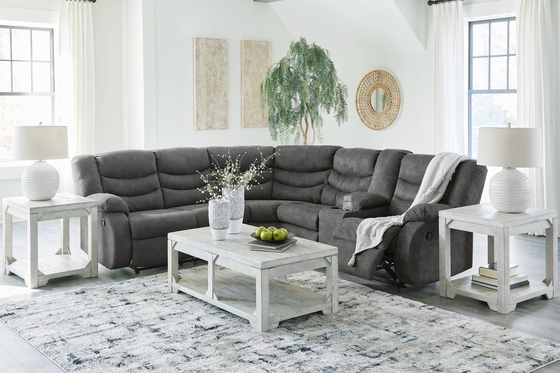 Partymate 2-Piece Reclining Sectional Smyrna Furniture Outlet