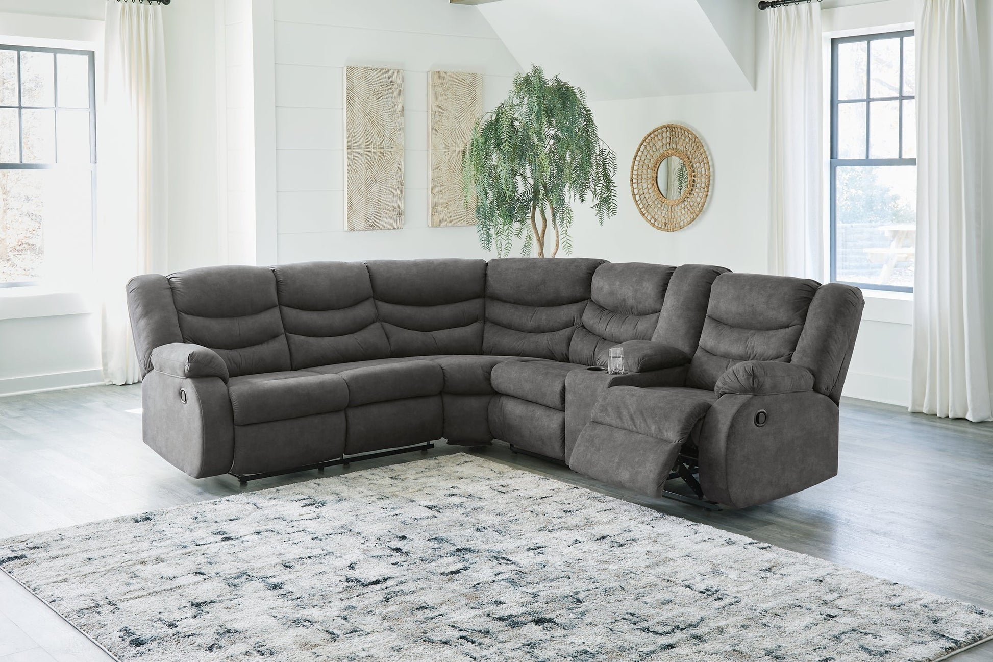 Partymate 2-Piece Reclining Sectional Smyrna Furniture Outlet