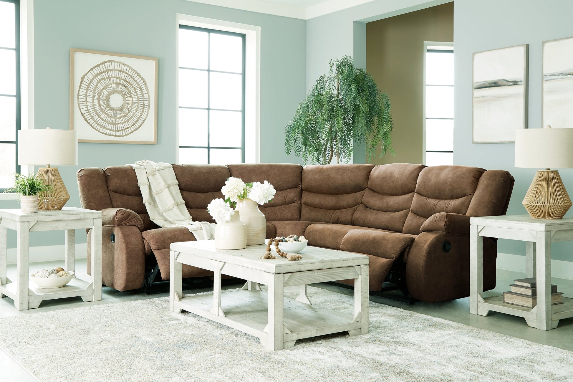 Partymate 2-Piece Reclining Sectional Smyrna Furniture Outlet