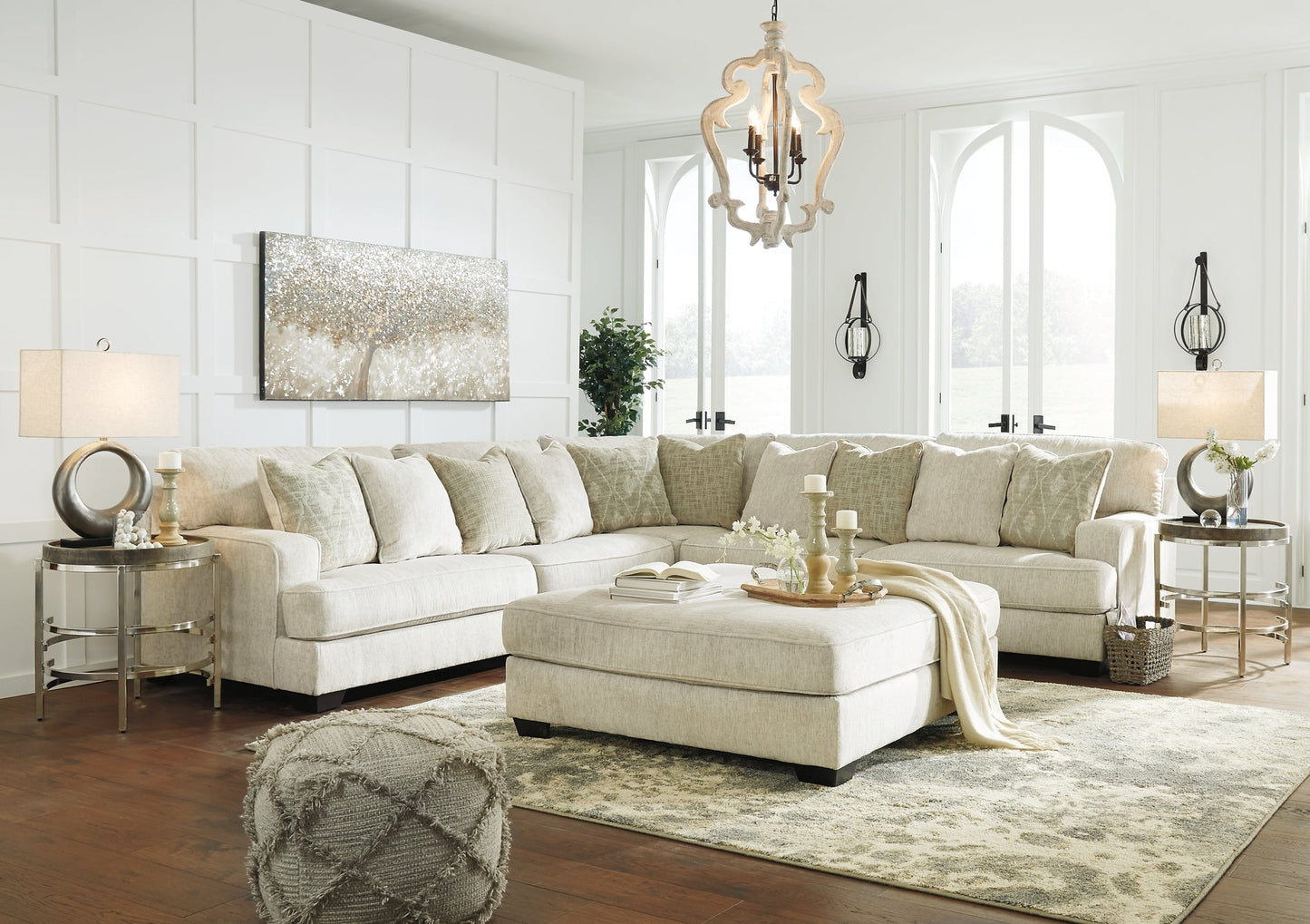 Rawcliffe 3-Piece Sectional with Ottoman Smyrna Furniture Outlet