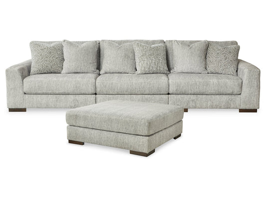 Regent Park 3-Piece Sectional with Ottoman Smyrna Furniture Outlet