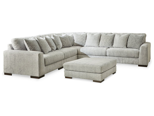 Regent Park 5-Piece Sectional with Ottoman Smyrna Furniture Outlet