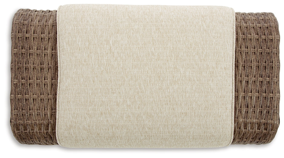 Sandy Bloom Ottoman with Cushion Smyrna Furniture Outlet