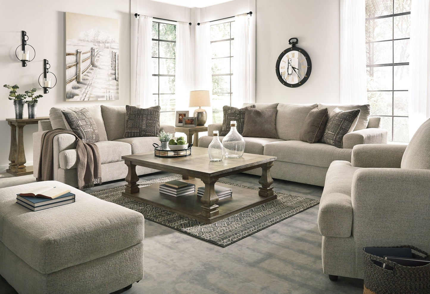 Soletren Sofa, Loveseat, Chair and Ottoman Smyrna Furniture Outlet