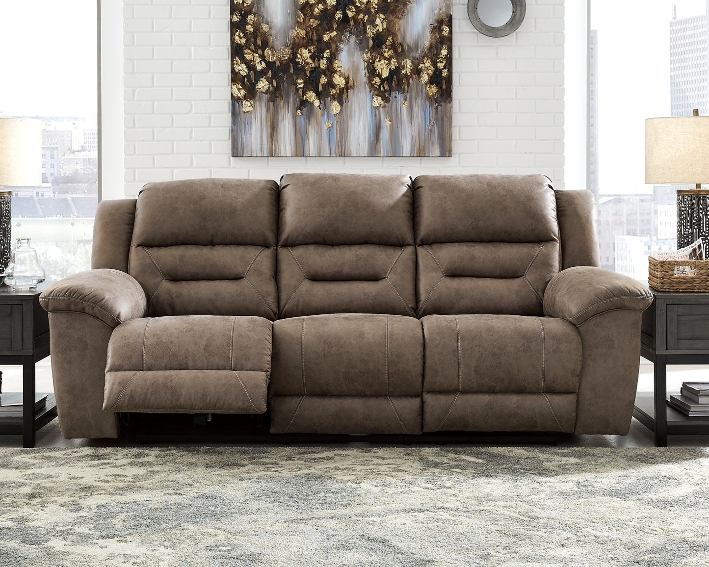 Stoneland Sofa, Loveseat and Recliner Smyrna Furniture Outlet