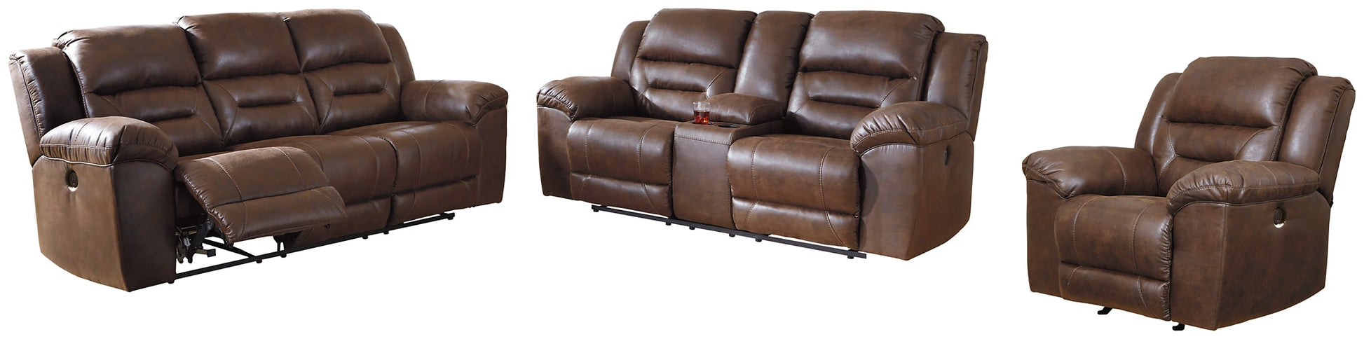 Stoneland Sofa, Loveseat and Recliner Smyrna Furniture Outlet