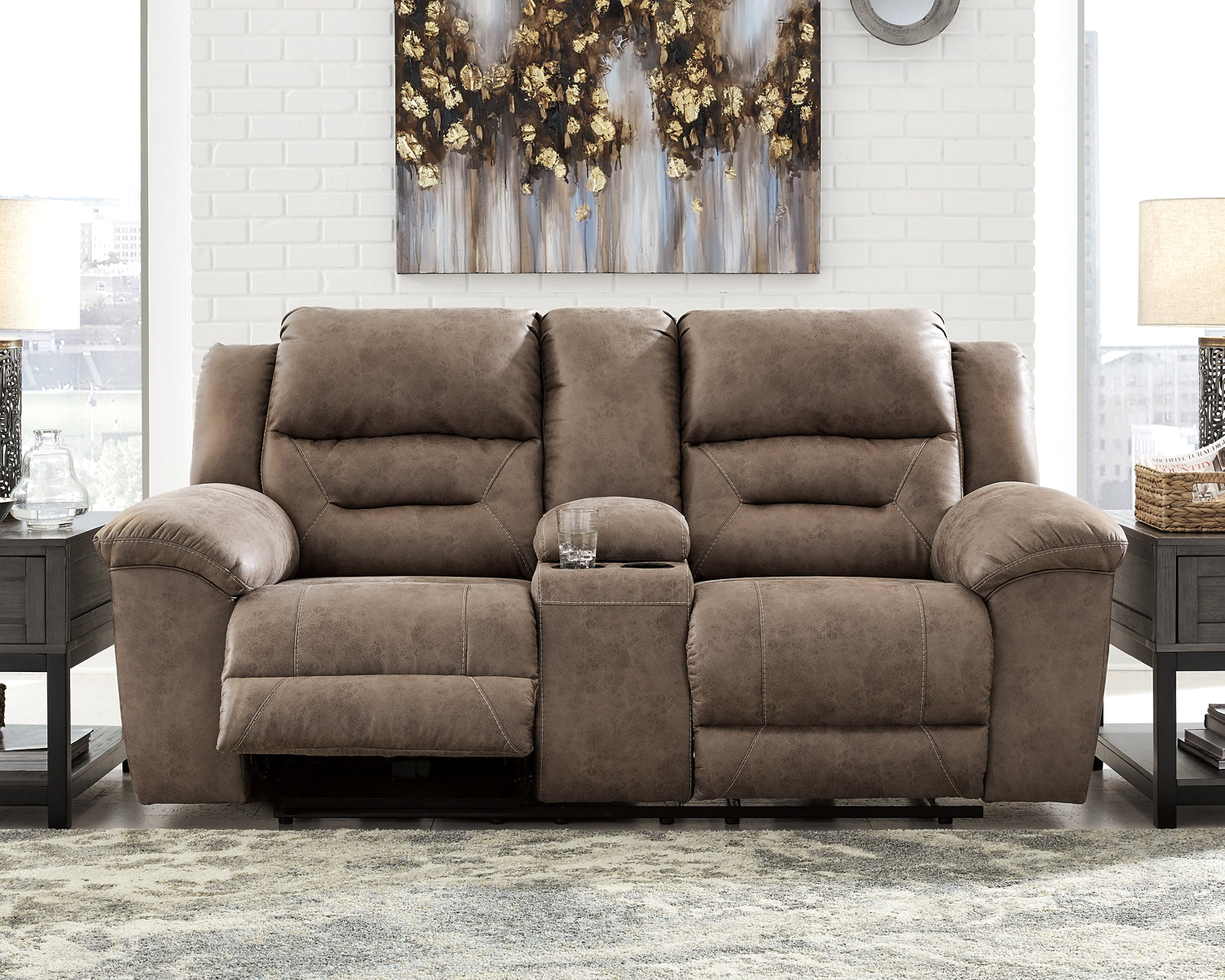 Stoneland Sofa, Loveseat and Recliner Smyrna Furniture Outlet