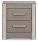 Surancha Full Panel Bed with Mirrored Dresser, Chest and 2 Nightstands Smyrna Furniture Outlet