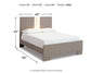 Surancha Full Panel Bed with Mirrored Dresser Smyrna Furniture Outlet