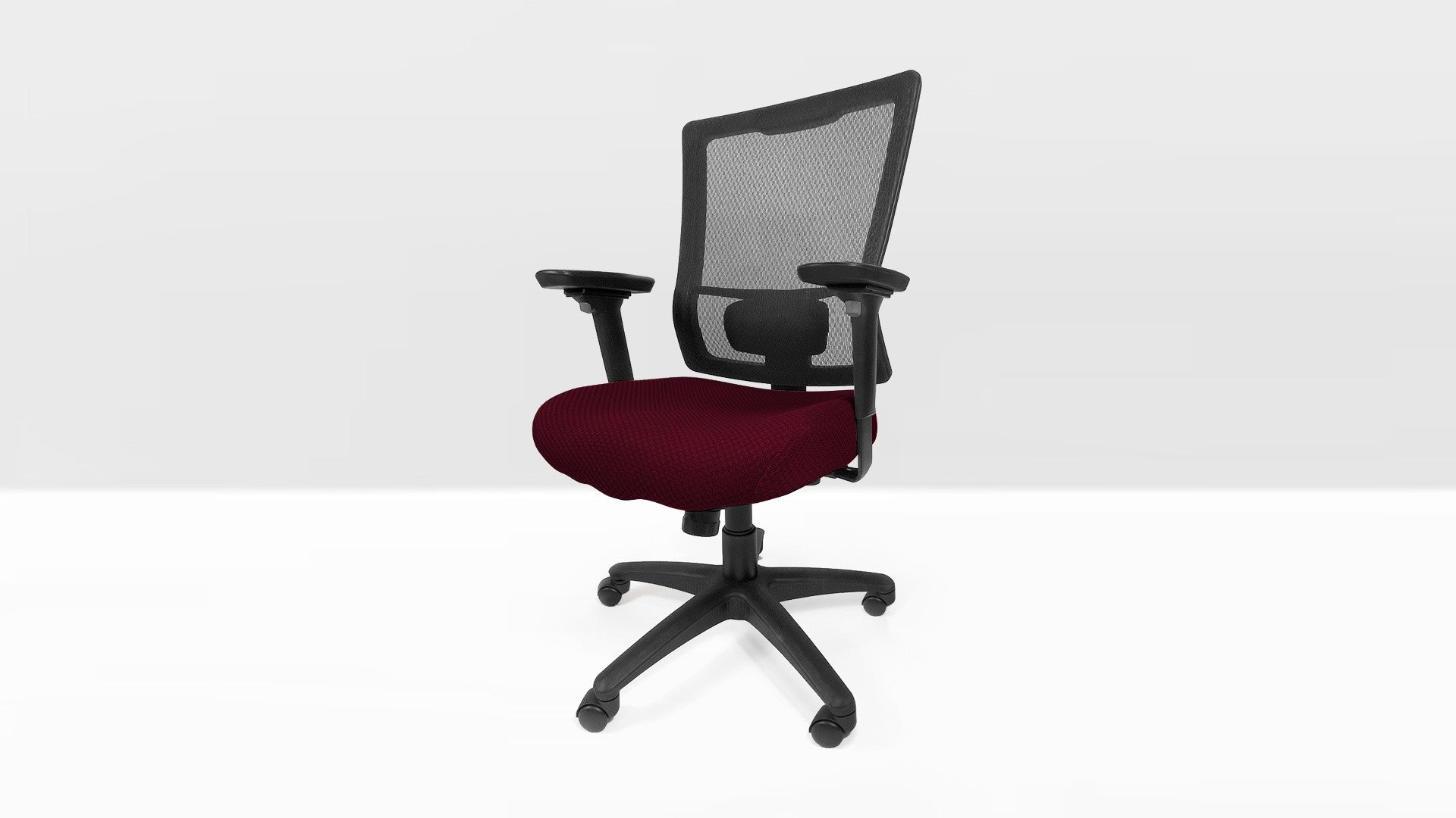 TEMPUR-Lumbar Support™ Office Chair (Burgundy) Smyrna Furniture Outlet