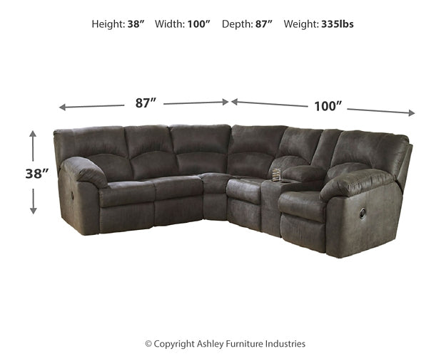 Tambo 2-Piece Sectional with Recliner Smyrna Furniture Outlet