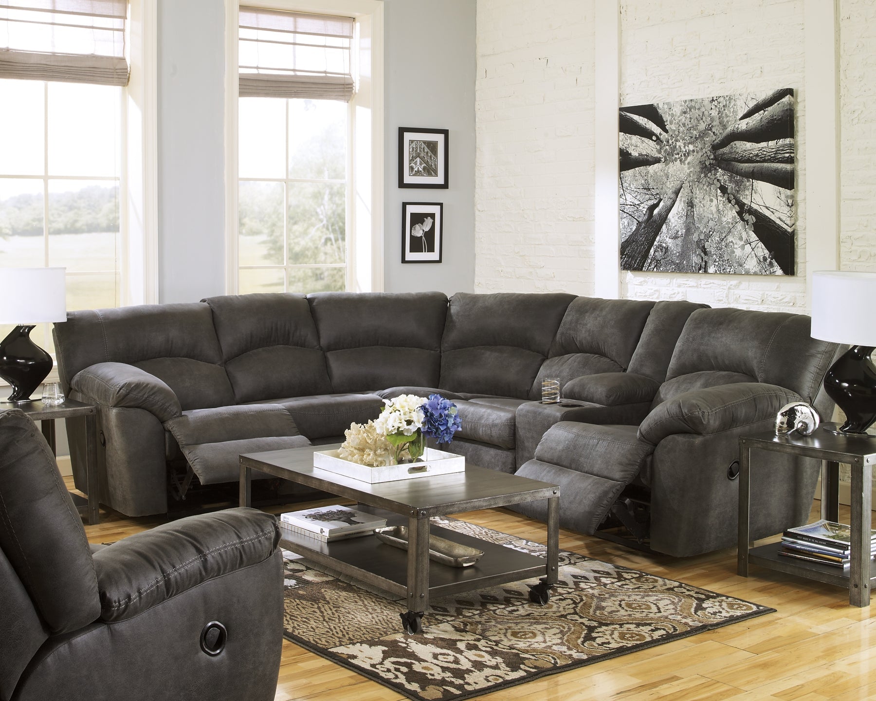 Tambo 2-Piece Sectional with Recliner Smyrna Furniture Outlet