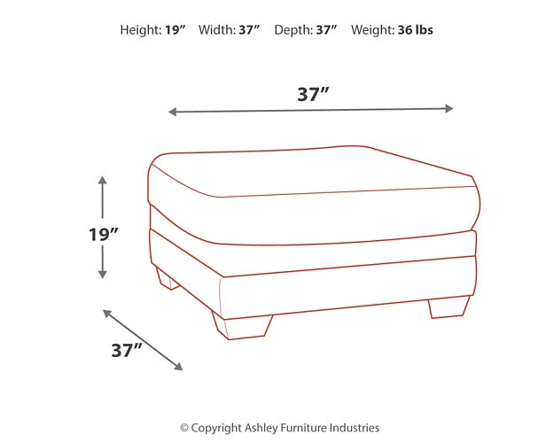 Tracling Oversized Accent Ottoman Smyrna Furniture Outlet