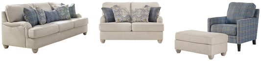 Traemore Sofa, Loveseat, Chair and Ottoman Smyrna Furniture Outlet