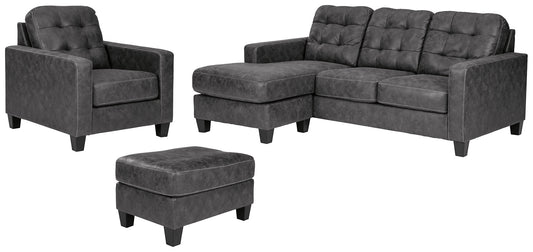 Venaldi Sofa Chaise, Chair, and Ottoman Smyrna Furniture Outlet