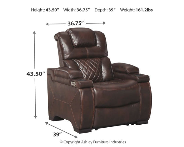 Warnerton PWR Recliner/ADJ Headrest Smyrna Furniture Outlet