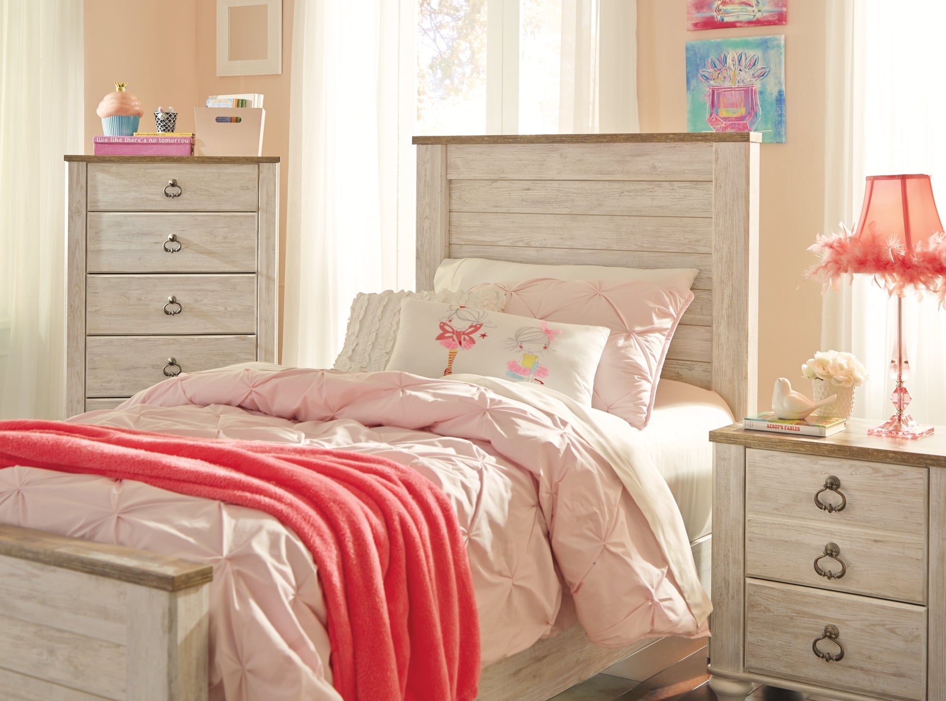 Willowton Queen Panel Bed Smyrna Furniture Outlet