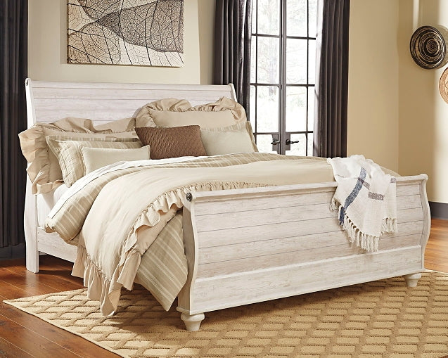 Willowton Queen Sleigh Bed Smyrna Furniture Outlet