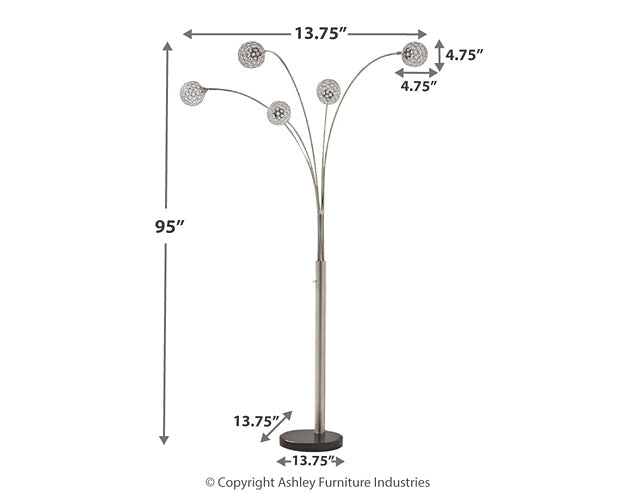 Winter Metal Arc Lamp (1/CN) Smyrna Furniture Outlet