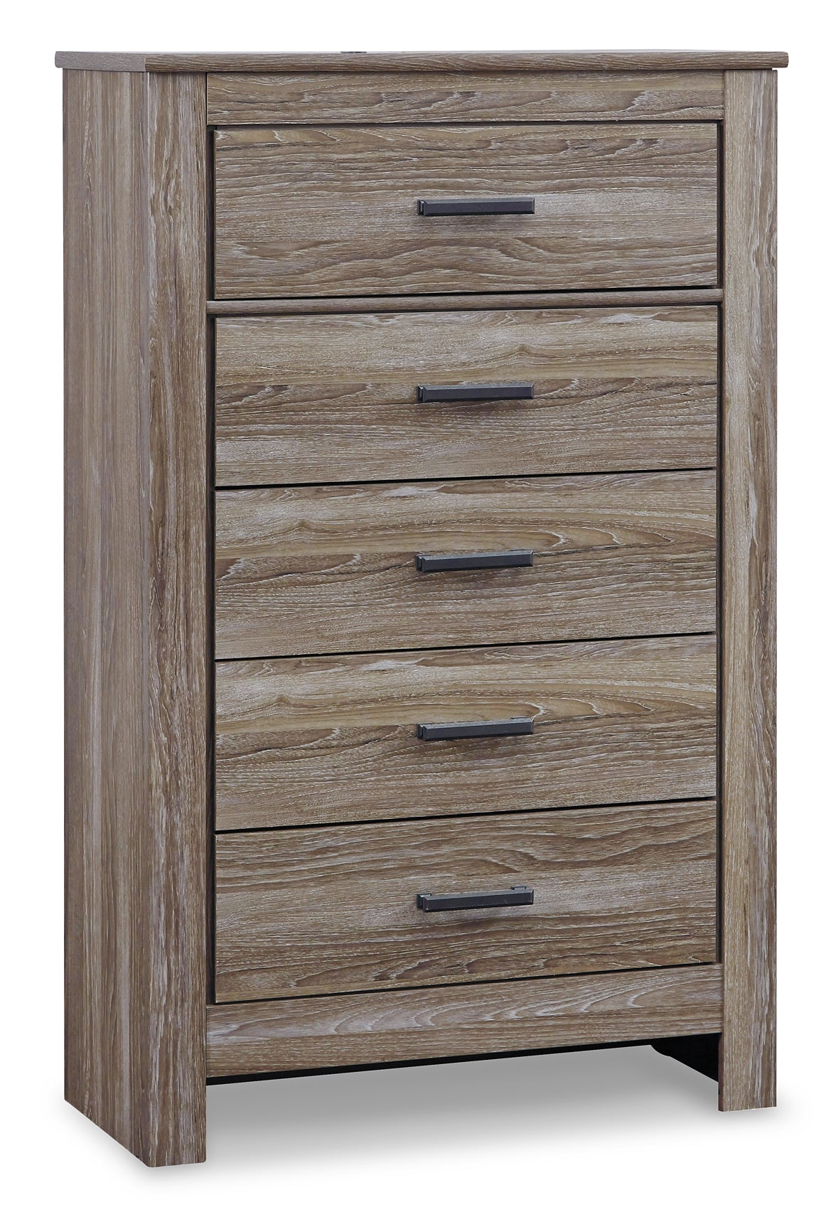 Zelen Full Panel Bed with Mirrored Dresser, Chest and 2 Nightstands Smyrna Furniture Outlet