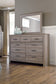 Zelen Queen/Full Panel Headboard with Mirrored Dresser, Chest and 2 Nightstands Smyrna Furniture Outlet