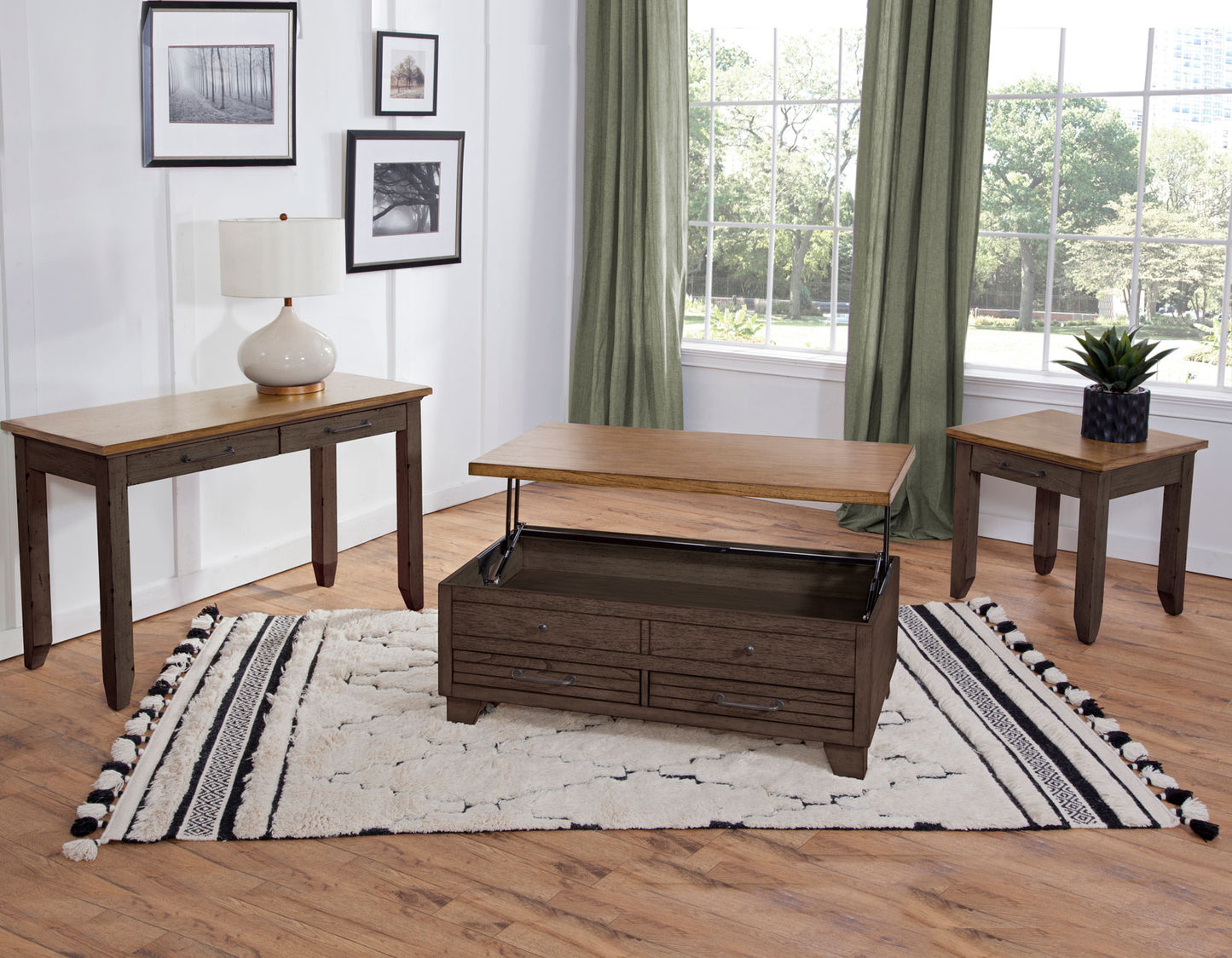 Bear Creek Lift-Top Cocktail Table, Brown