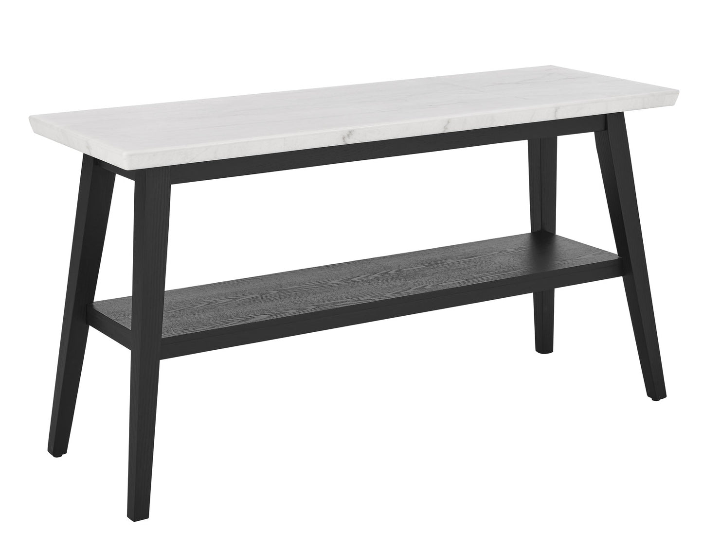 Vida Marble Top Sofa Table, Black Finish