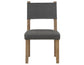 Aubrey Side Chair, Gray Vegan Leather with Driftwood wood finish