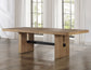 Aubrey 78-96″ Table w/18-inch Leaf, Waxed Driftwood