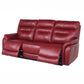 FORTUNA 3-PIECE LEATHER DUAL-RECLINING SET, WINE