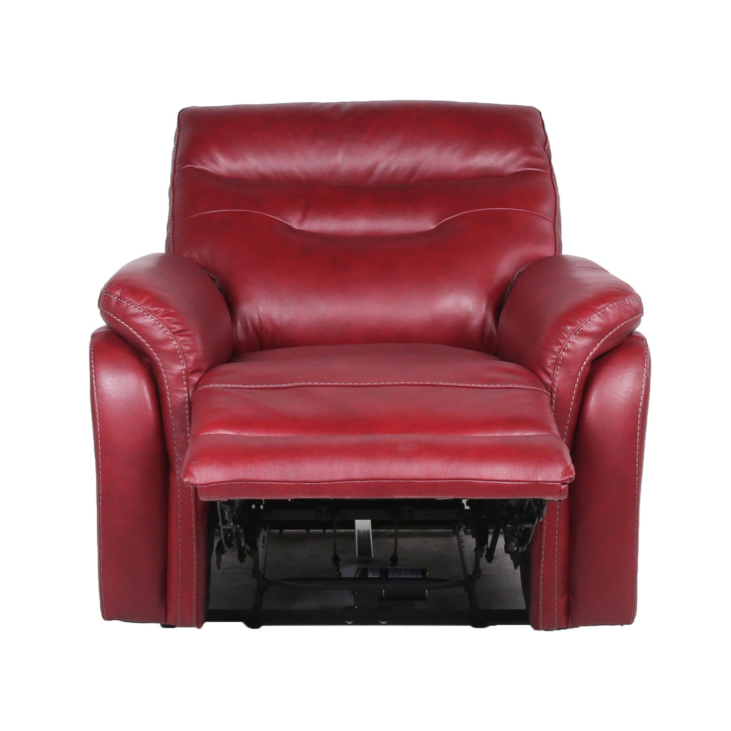 FORTUNA 3-PIECE LEATHER DUAL-RECLINING SET, WINE