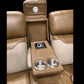 SALAMANCA LEATHER DUAL-POWER RECLINING CONSOLE LOVESEAT