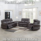 COACHELLA 3-PIECE LEATHER DUAL-POWER RECLINING SET