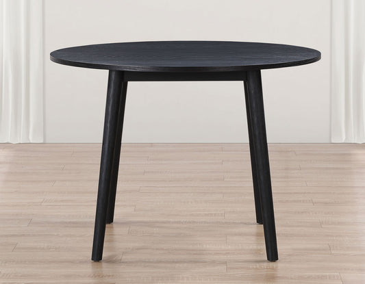 Willow 42″ Round Dining Table, Black