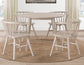 Willow 5 Piece 42-inch Round Dining Set, Tan