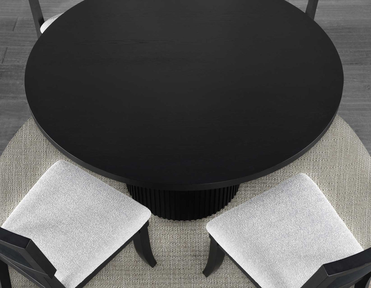 Colvin 5-Piece 52-inch Round Dining Set, Black