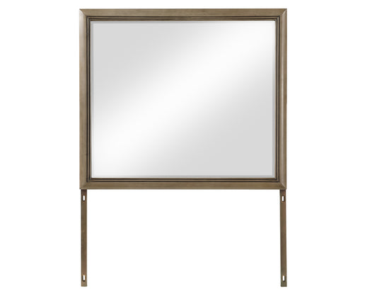 Sonoma 44″ Wood-Framed Mirror, Gray Oak Finish With Mounting Brackets