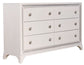 Cassie Illuminating Glam Dresser and Mirror, Shimmering Pearl Finish