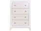 Cassie Illuminating 5-Drawer Chest, Shimmering Pearl Finish