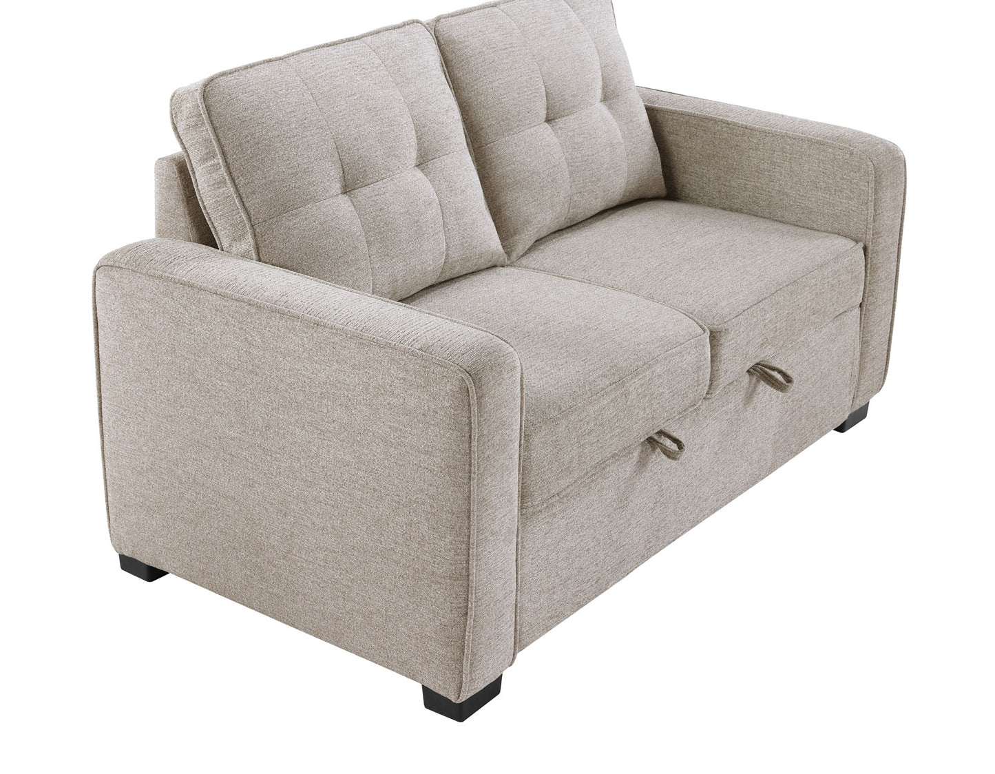 Noah Convertible Sleeper Loveseat, Tan