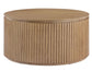 Colvin 36″ Round Castered Coffee Table, Toffee Finish