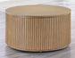 Colvin 36″ Round Castered Coffee Table, Toffee Finish