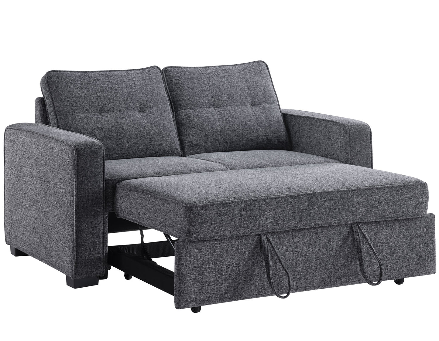 Noah Convertible Sleeper Loveseat, Gray