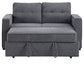 Noah Convertible Sleeper Loveseat, Gray