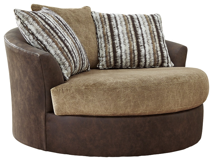 Alesbury Oversized Swivel Accent Chair Smyrna Furniture Outlet